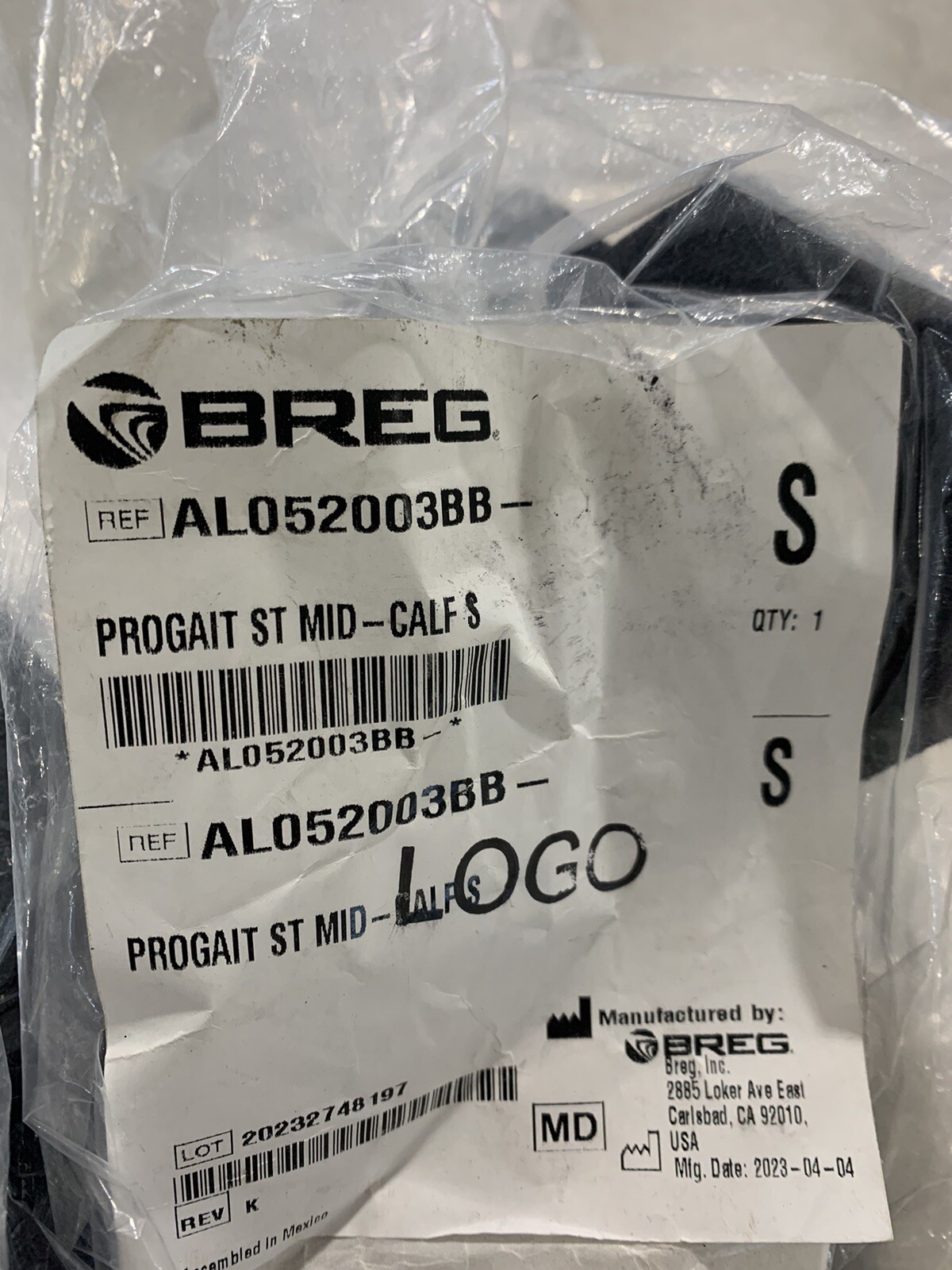 Breg AL052003BB ProGait Mid-Calf Walker Boot Size S *NEW*