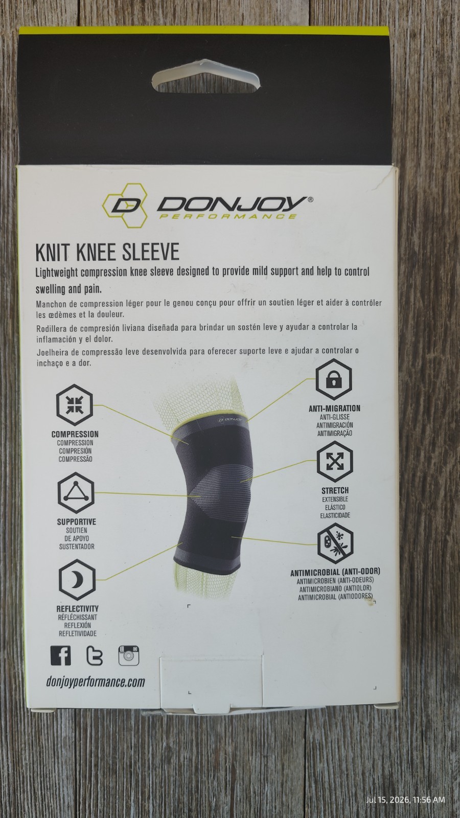 DonJoy Performance ANAFORM Knit Knee Sleeve