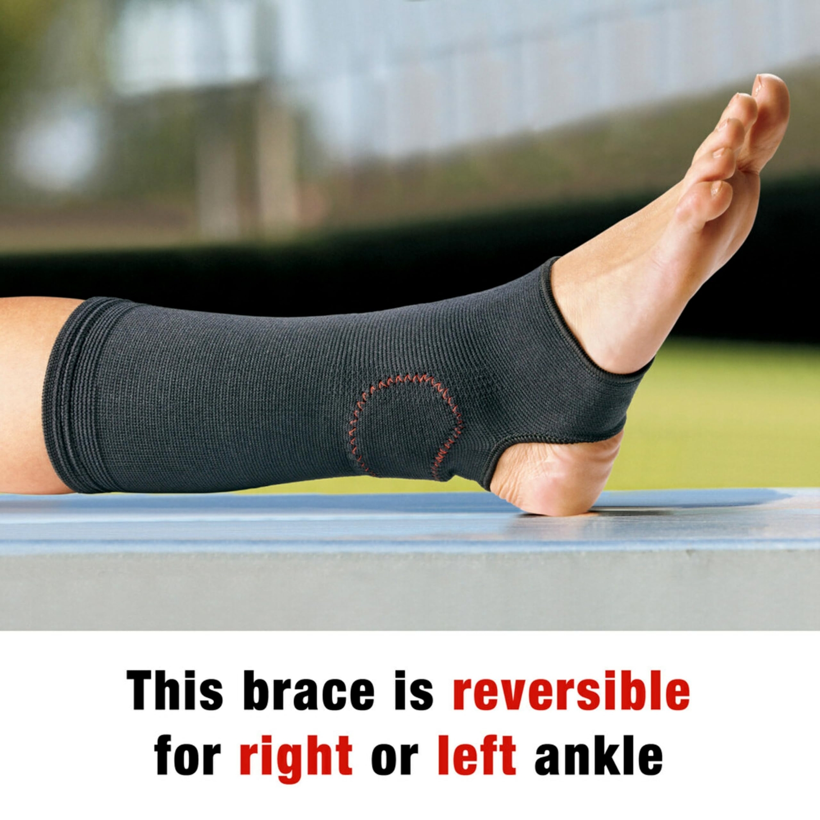 ACE Brand Compression Ankle Support Black Soft Neoprene Heat Retention