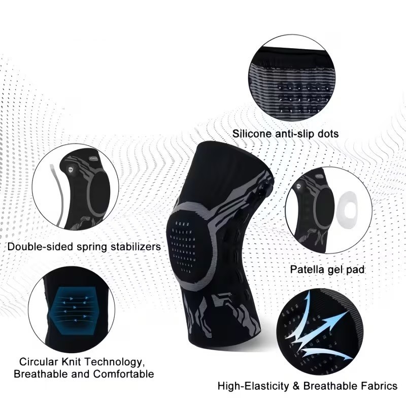 Adjustable Compression Knee Brace Patella Stabilizer Meniscus Support Large