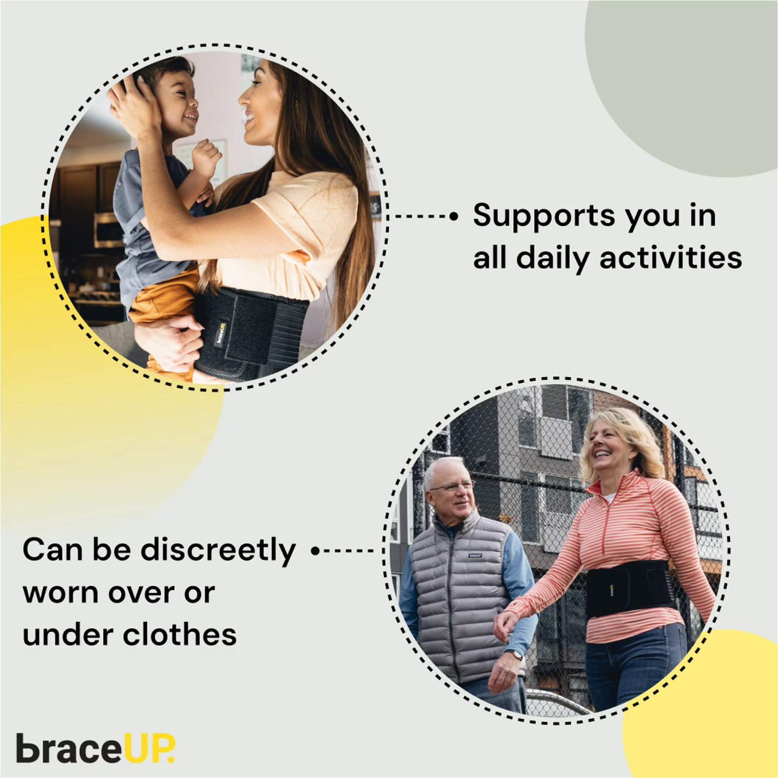 BraceUP Adjustable Stabilizing Lumbar Lower Back Brace Support Belt – Black