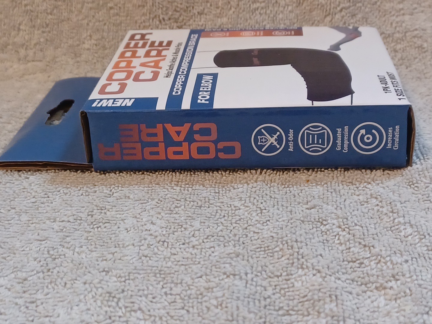 Copper Care Copper Compression Brace for Elbow 1 Pack Adult Size Fits Most A-205