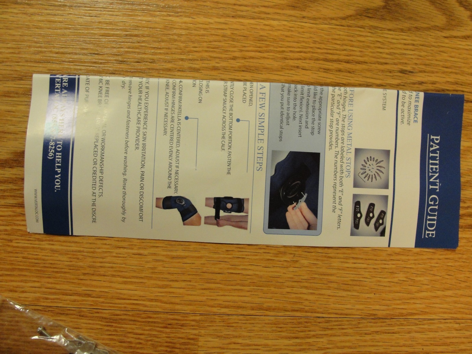 New Vertaloc Dynamic Adjustable Knee Brace Size 2XL Blue