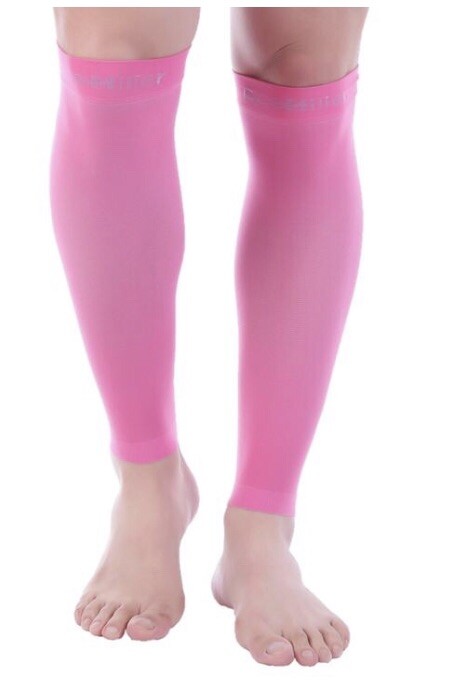 DOC MILLER CALF COMPRESSION SLEEVE 20-30 MMHG PINK X-Large 1 Pair Cc
