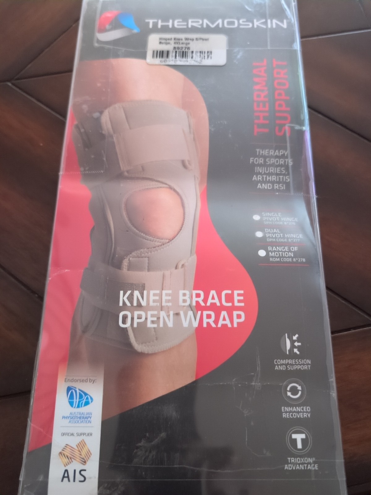 Thermoskin Open Knee Wrap Stabilizer Beige Size 4XL New Free Ship