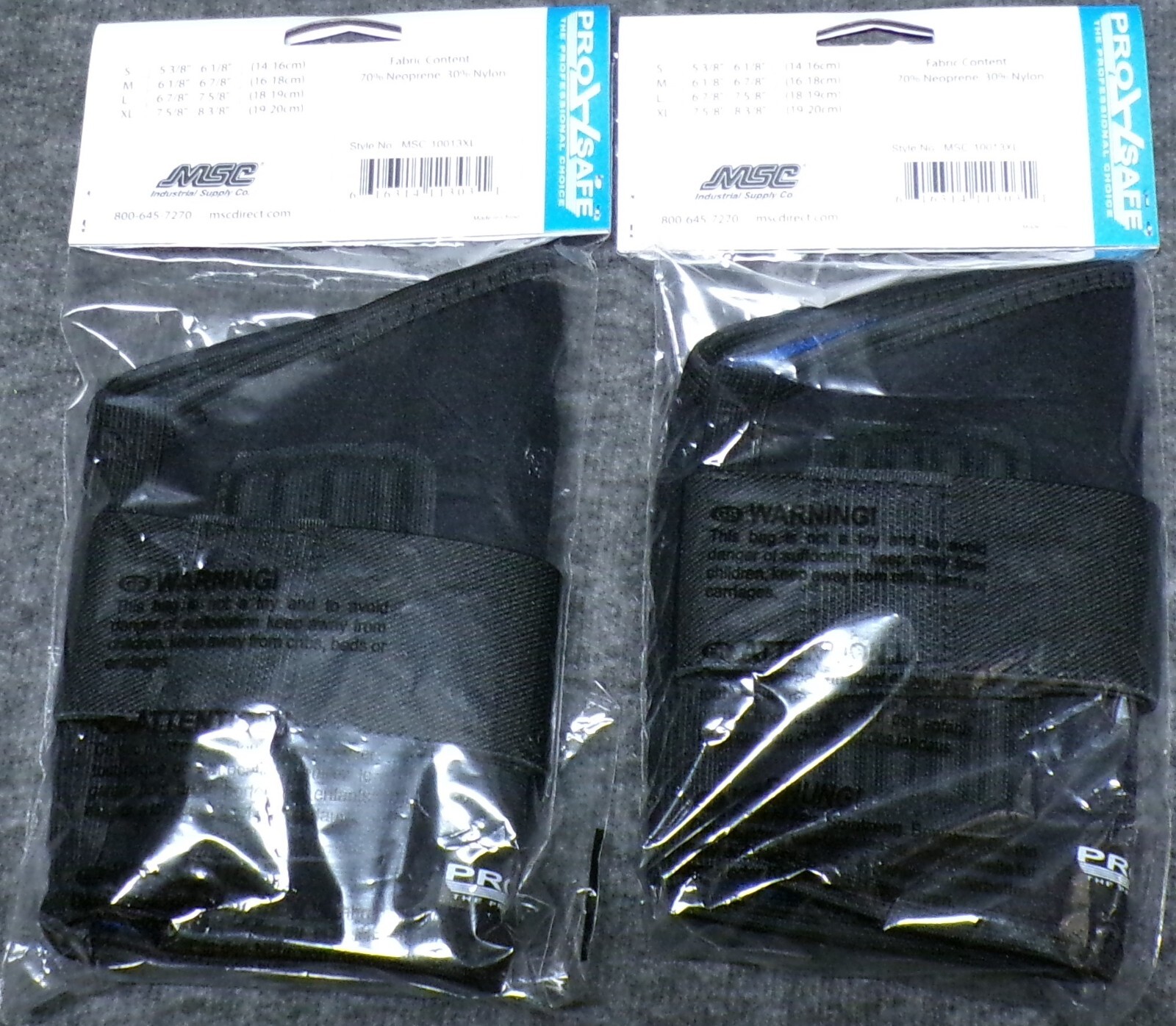 Lot of 2 Pro-Safe Single Wrap Wrist Support XL 7 5/8″ – 8 3/8″