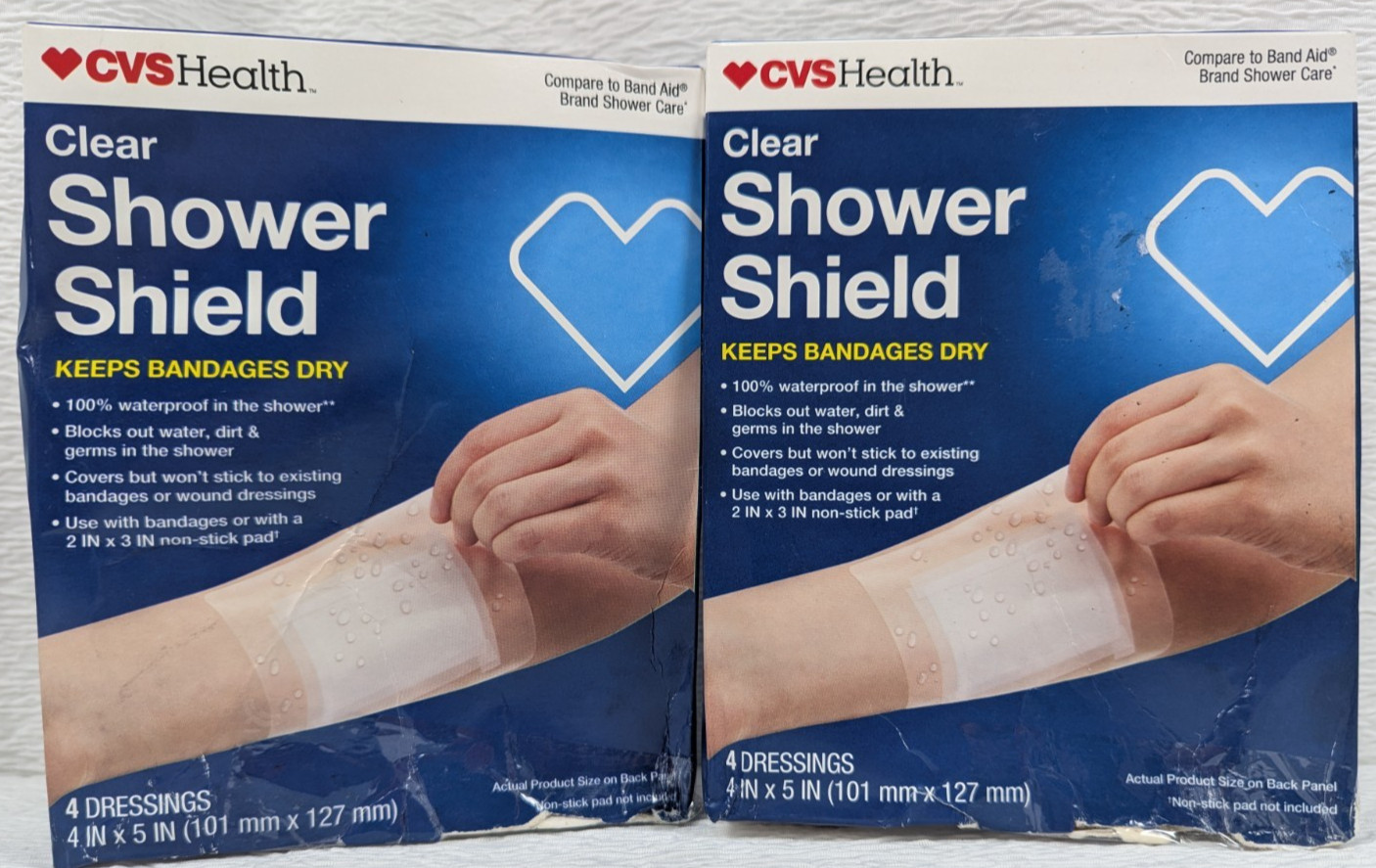 Shower Shield – Waterproof – 4 Dressing each – 4in X 5in – 2 Box = 8 Total