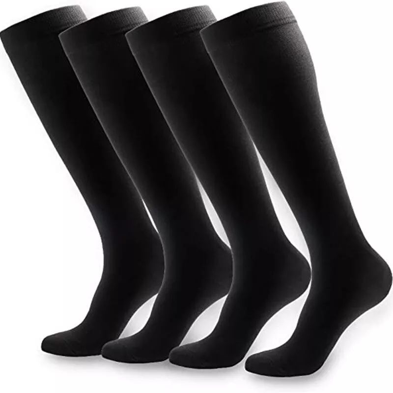 3 Pairs Closed Toe Knee High Compression Socks 15-20mmHg for Women and Men Socks