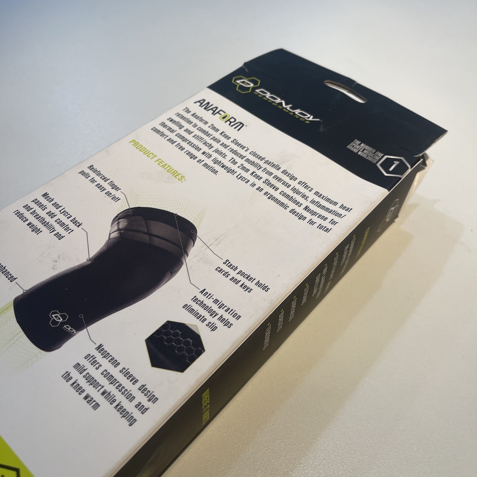 Donjoy Anaform 2mm Knee Sleeve Thermal Compression Size XL