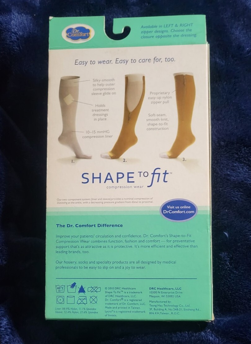 Shape to Fit Ulcer Compression system 30-40 mmHg Unisex – Size Small-Right Leg.