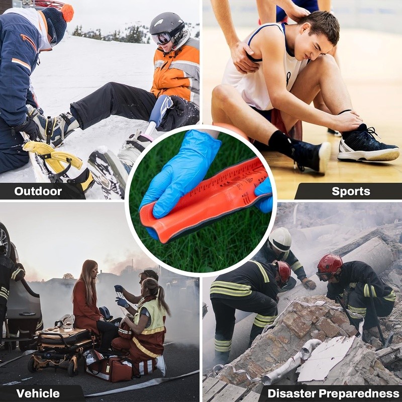 Aluminum Splint Waterproof Reusable Flexible Ankle Support EMS Medical Care New