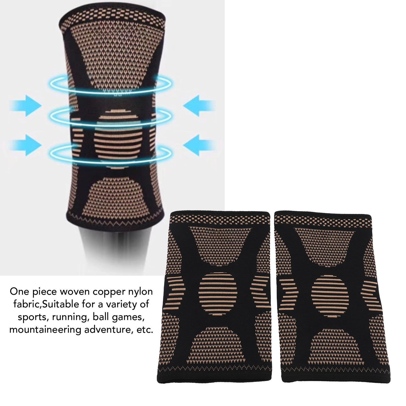 Compression Knee Brace For Women And Men Four Side Elastic Nylon Knitted Kne DSO