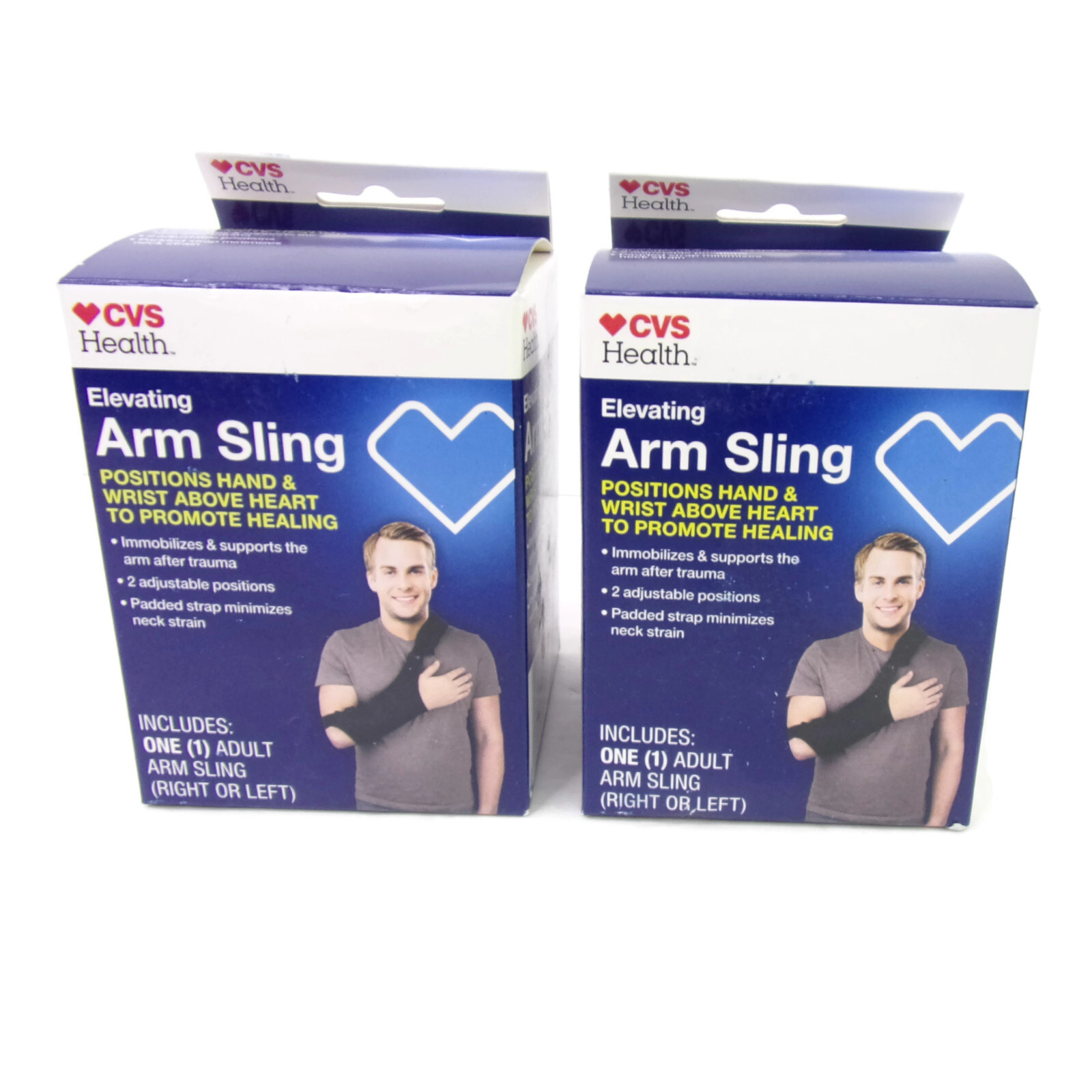 Lot Of 2 CVS Adult Elevating Arm Sling 2 Adjustable Positions Right Or Left Arm
