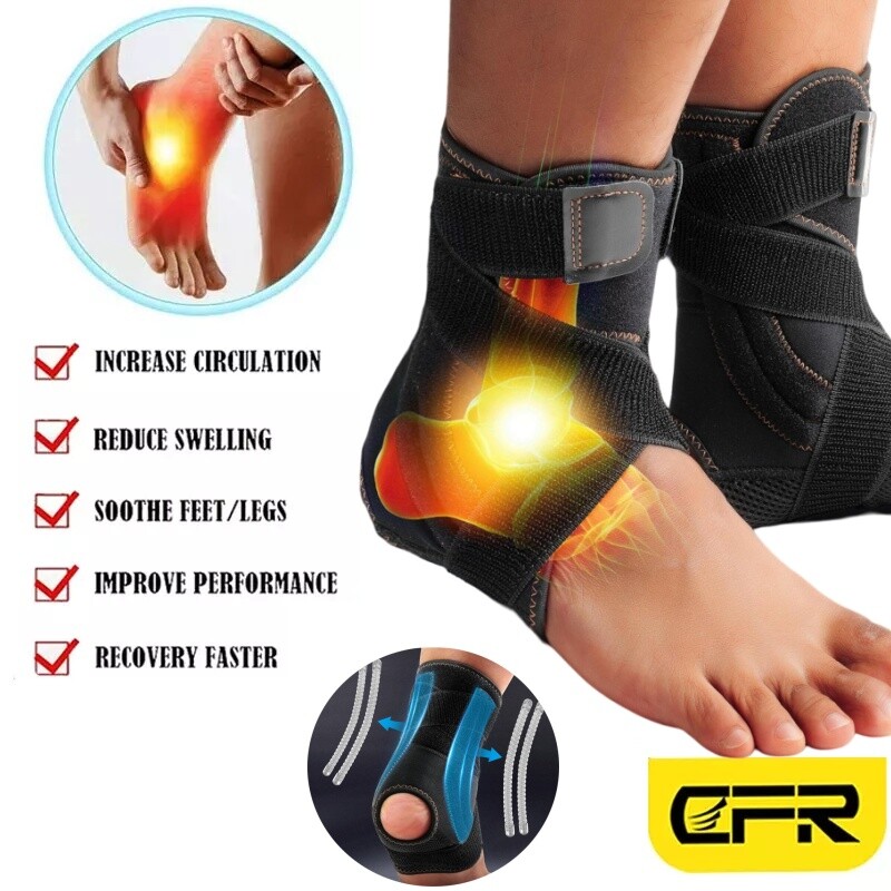 One Pair CFR Ankle Brace Support Plantar Fasciitis Pain Relief Foot Wrap S M L