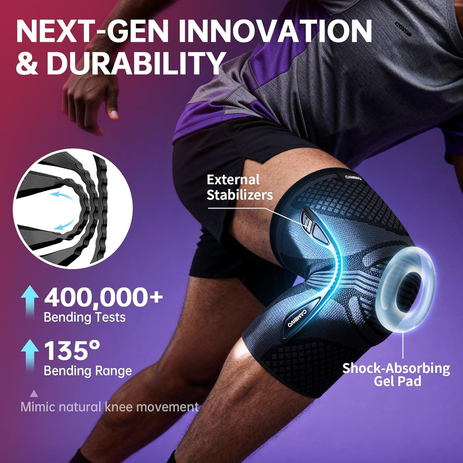 Innovative Knee Brace with Detachable Side Stabilizers for Flexible Knee Support