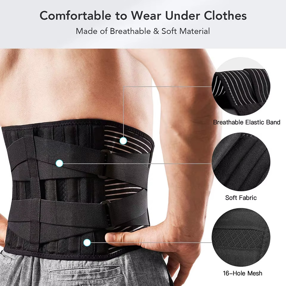 Adjustable Lower Back Brace Lumbar Support Waist Belt For Men Women Pain Relief