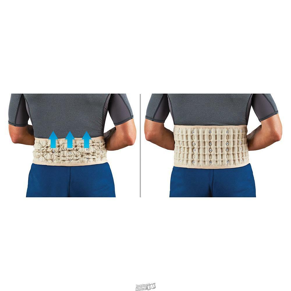 Hammacher Lumbar Back Disc Decompression Traction Belt inflatable Air support XL
