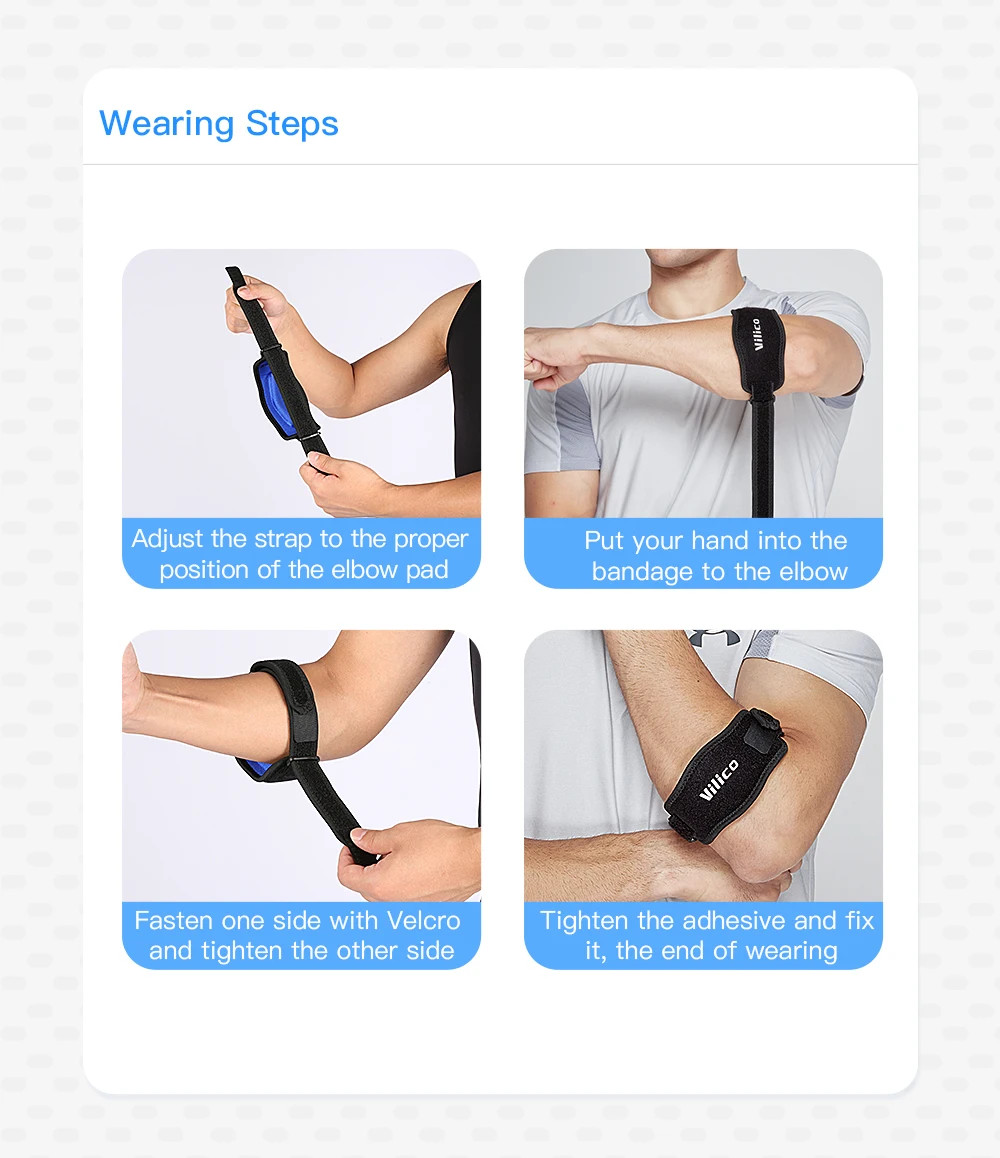 1Pc Tennis Elbow Brace Strap for Tendonitis Joint Pain Adjustable Elbow Support