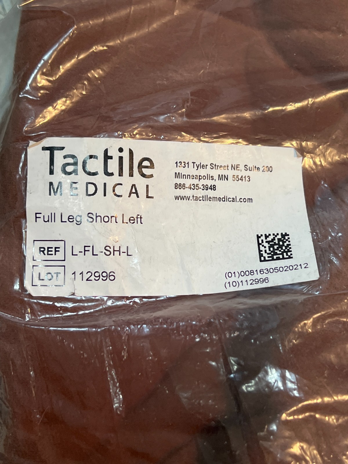 Tactile Medical Flexitouch Full Leg Short Left Garment L-FL-SH-L Compression