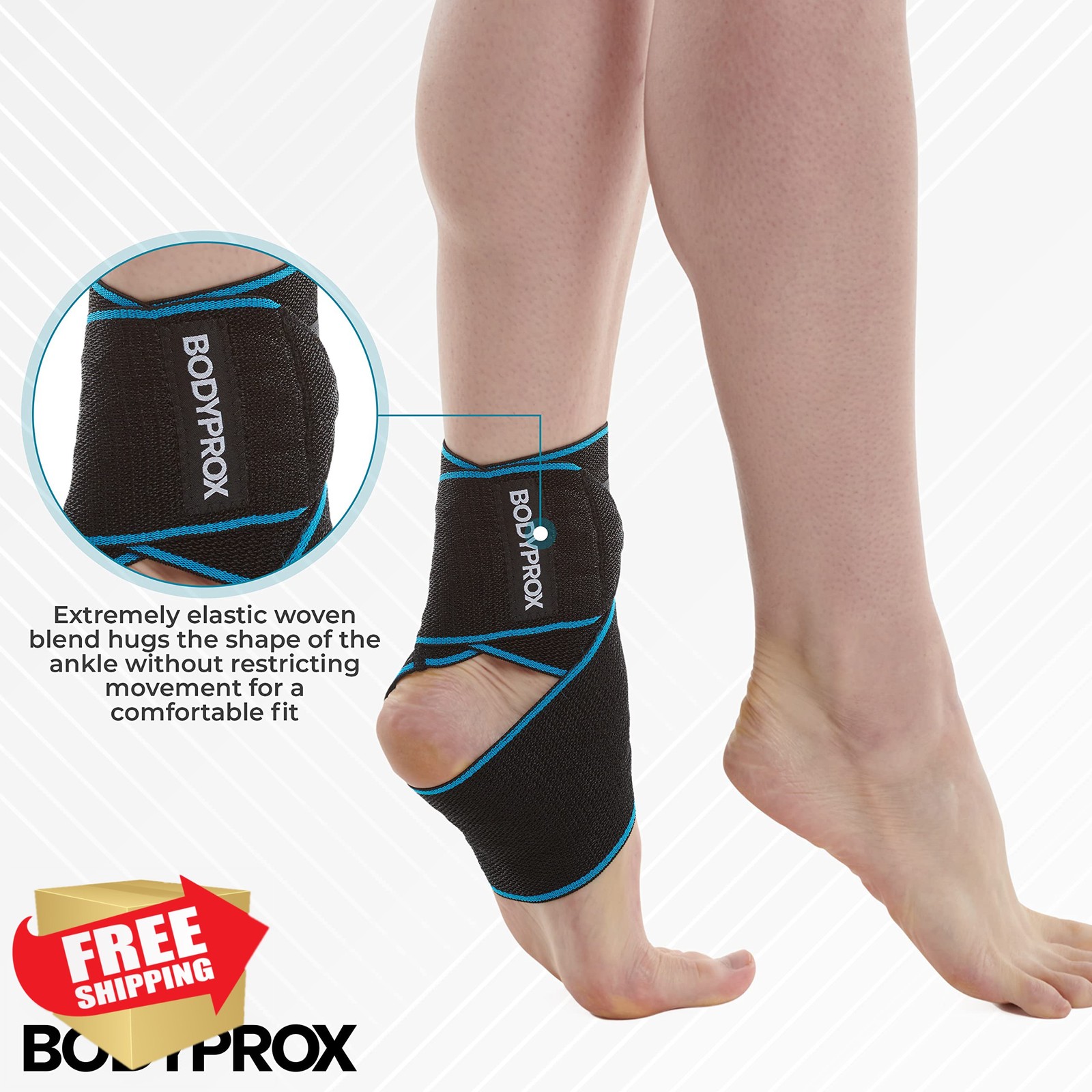 Bodyprox Ankle Support Brace Adjustable One Size