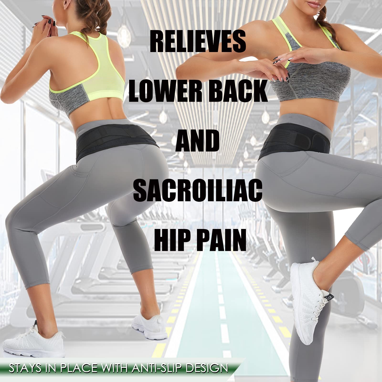 Sacroiliac SI Hip Belt for Women Men SI Joint Hip Belt – Lower Back Support B…
