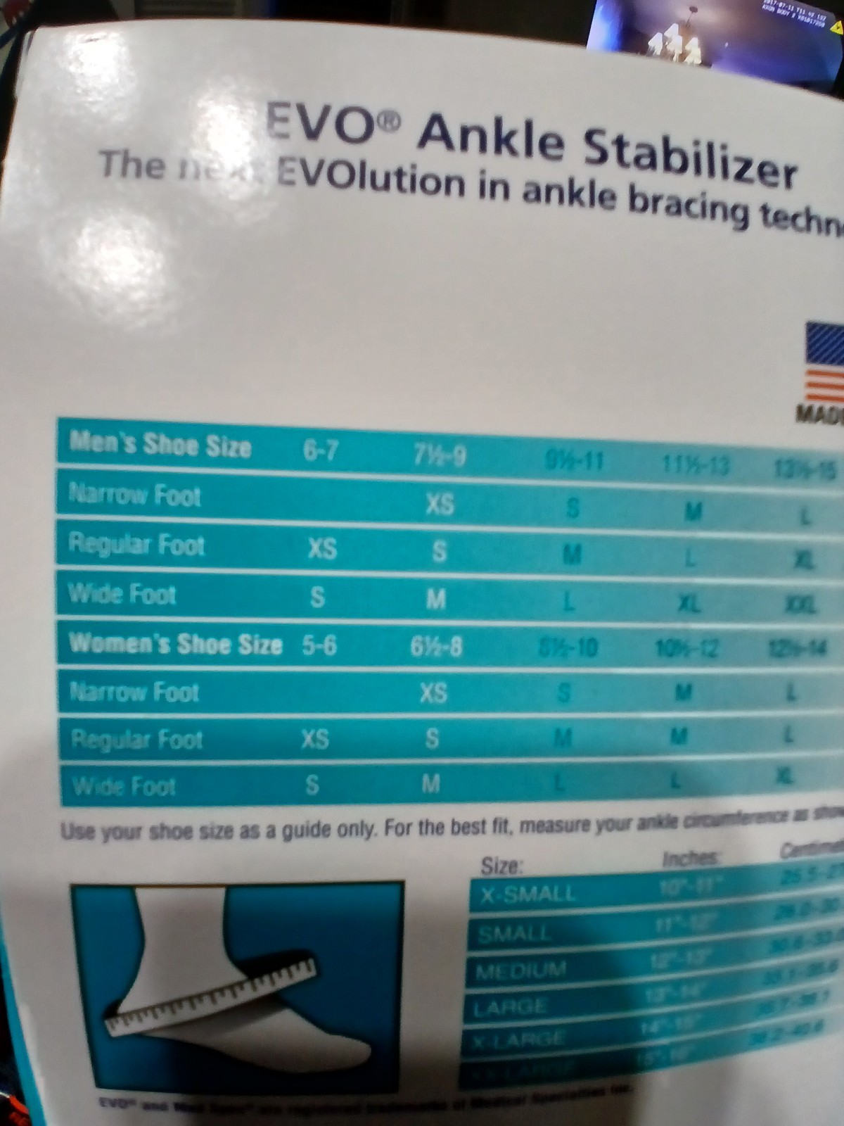2 Med Spec Ankle Stabilizer Orthosis EVO Sz XS 264111 Speed Lacers 2 Unused