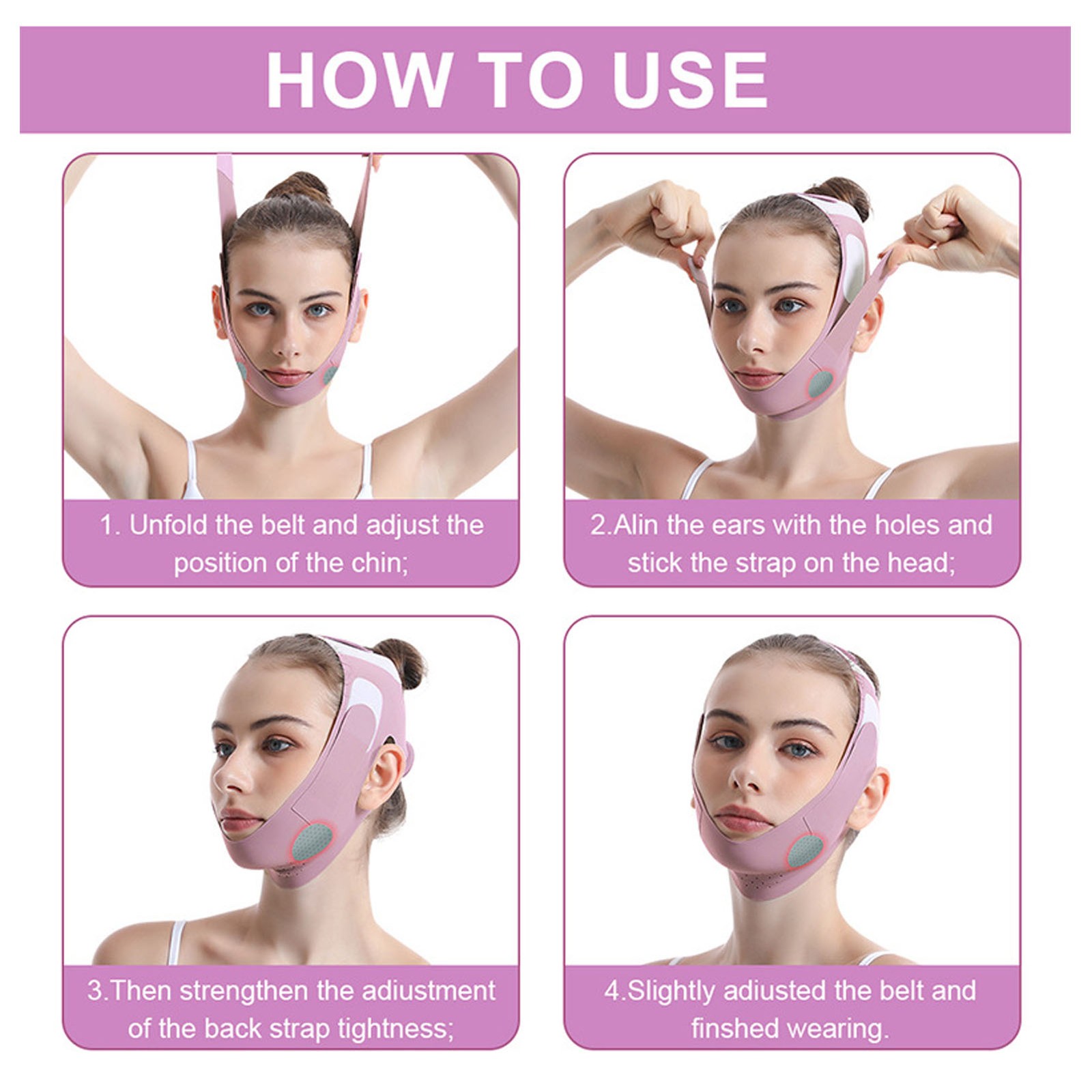 Post Surgery Chin Strap With Graphene Double Chin Reducer Facial Lifting