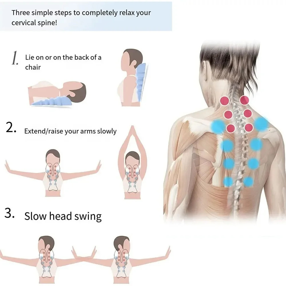 Cervical Traction Device,Neck Stretcher Massager for Neck Pain,Shoulder Stretche