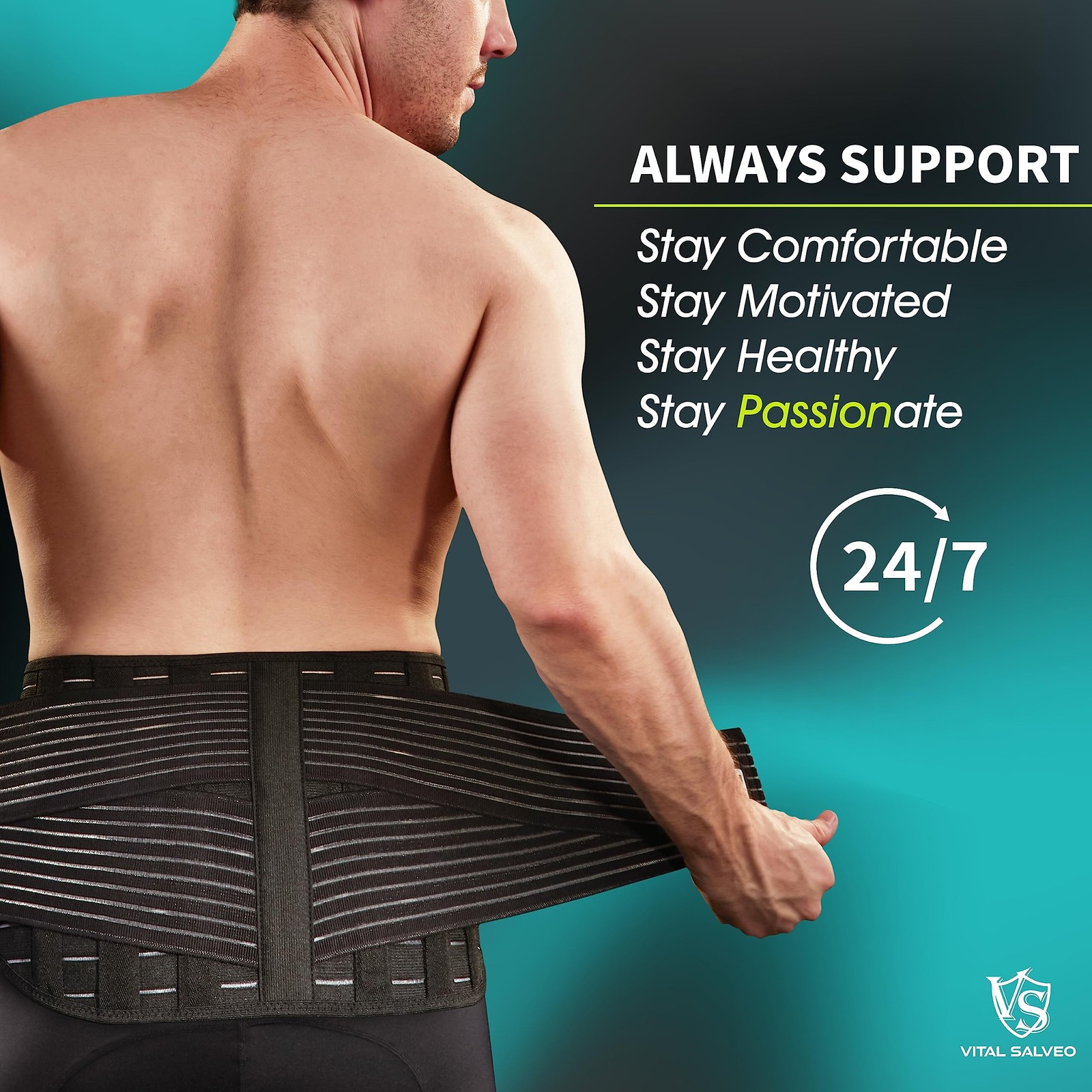VS VITAL SALVEO Vital Salveo-Adjustable Germanium And Charcoal Lower Back
