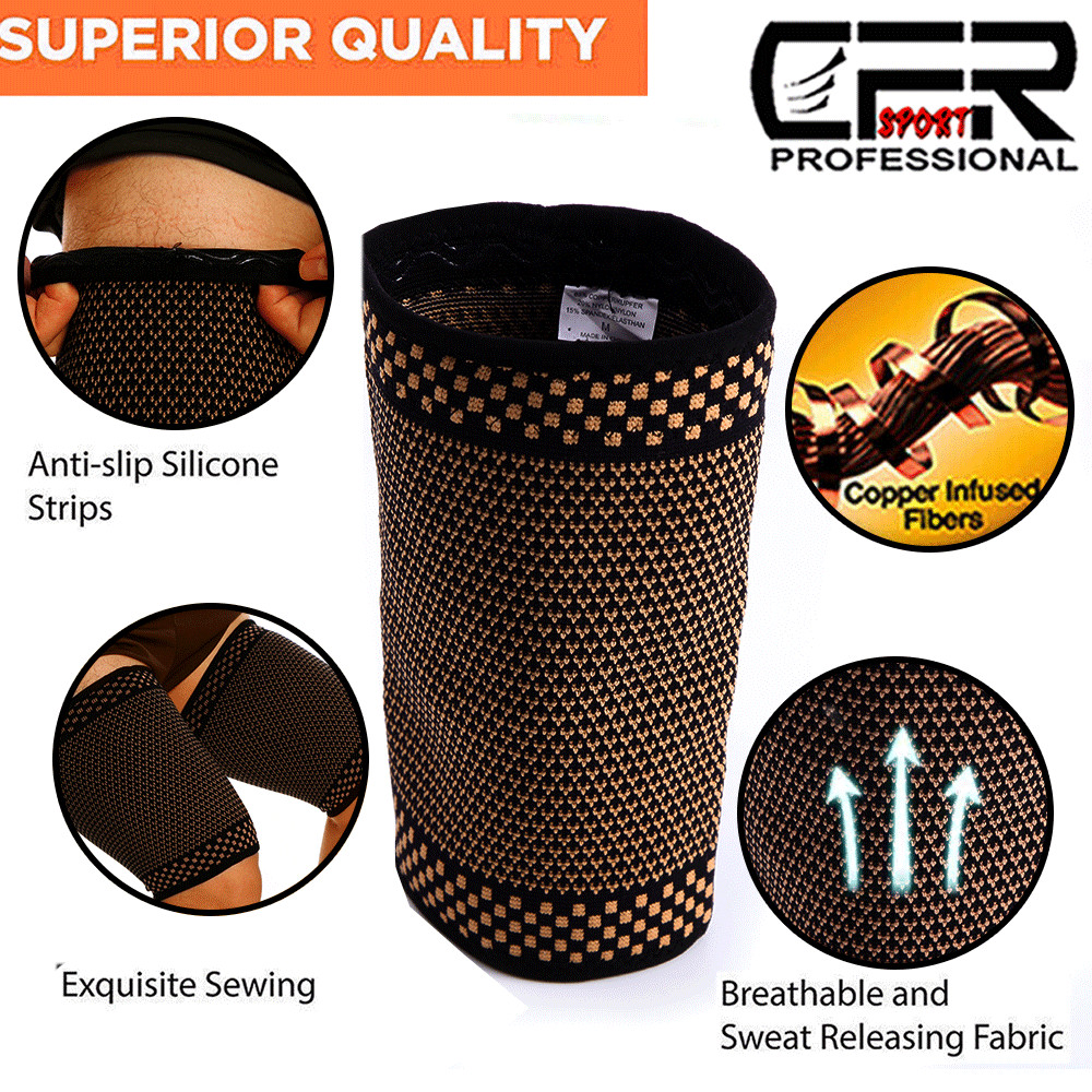 Copper Compression Brace Groin Thigh Sleeve Hip Support Wrap Sciatic Nerve Sport