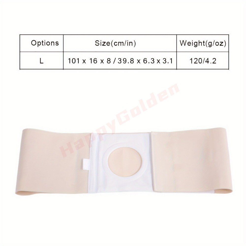 Adjustable Comfort Ostomy Belt Hernia Support Pain Relief Breathable Cloth Beige