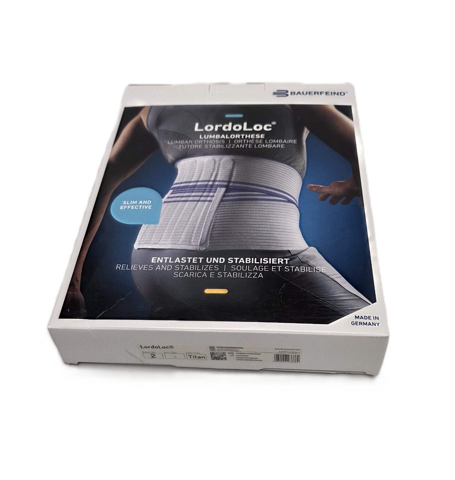 Bauerfeind LordoLoc Back Support Brace Stabilizing Support Lumbar Spine Size 2