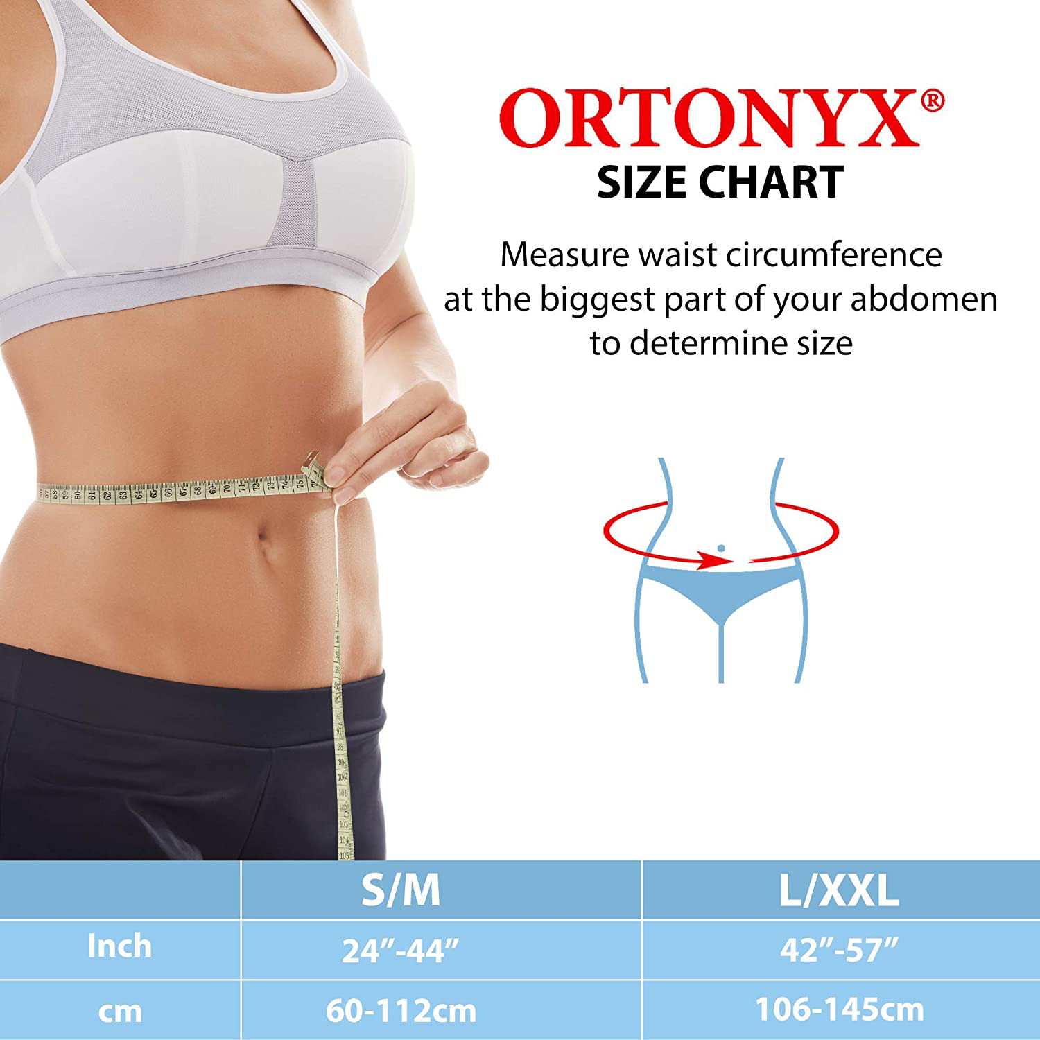 ORTONYX Ergonomic Umbilical Hernia Belt for Women and Men – Abdominal Support