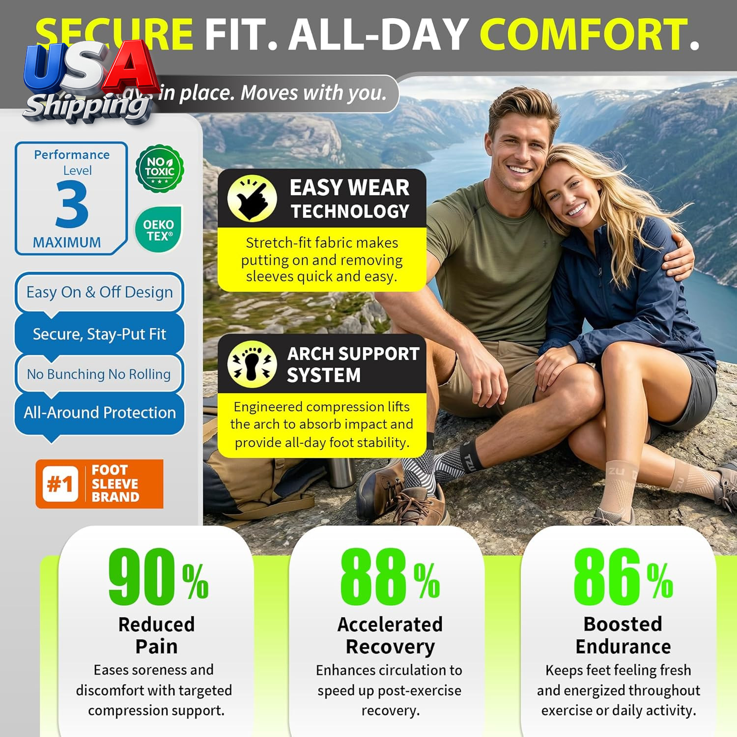 Compression Socks for Plantar Fasciitis, Achilles Tendonitis, Arthritis Relief,