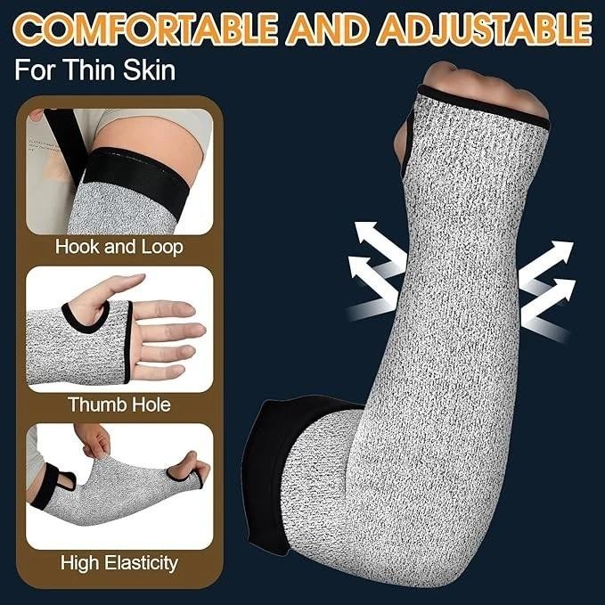 Cut Resistant Sleeves 1 Pair Protective Sleeves for Arm Protectors for Thin Skin
