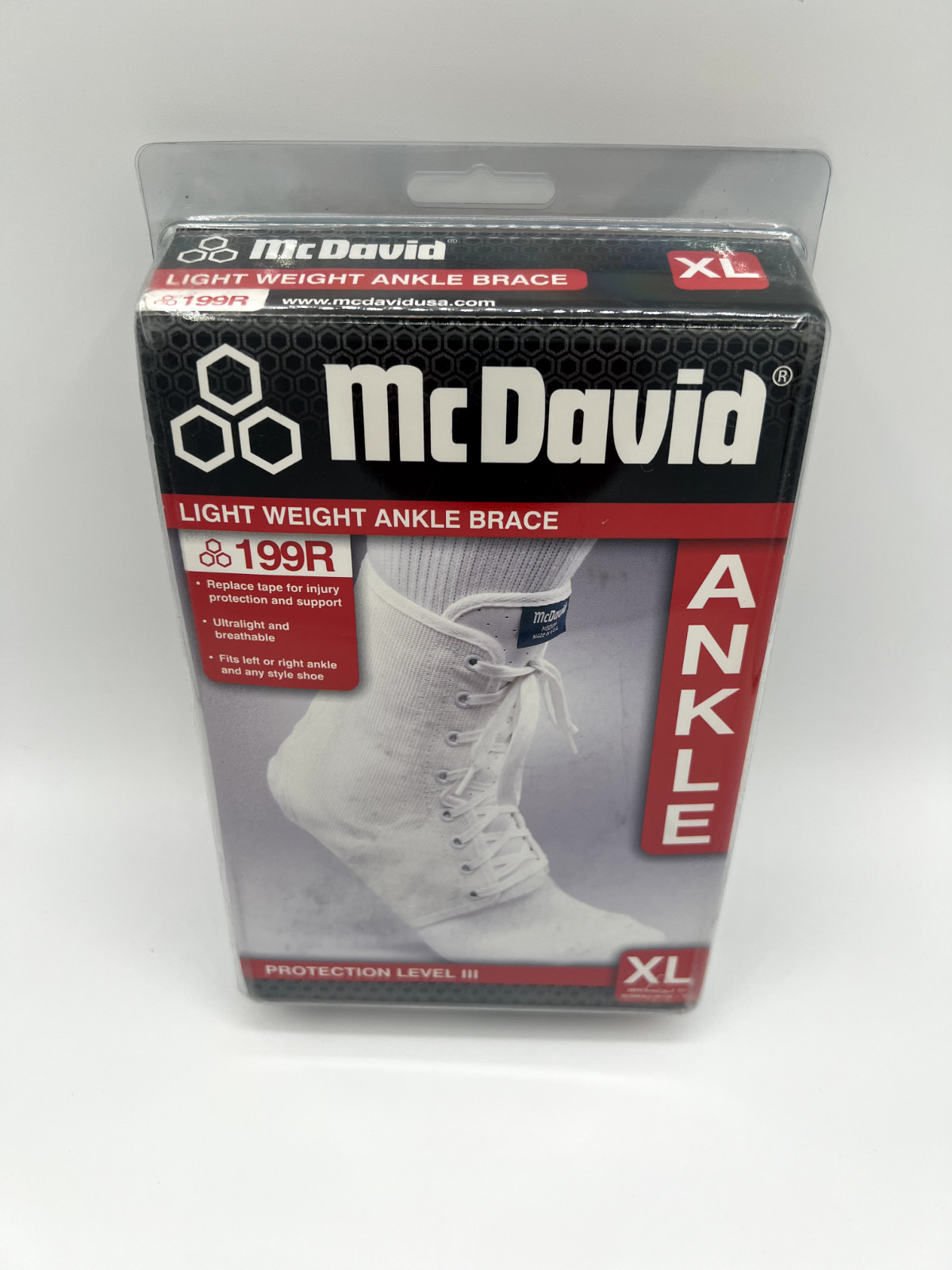 McDavid 199R Lightweight Ankle Brace XL – Protection Level III – New Sealed