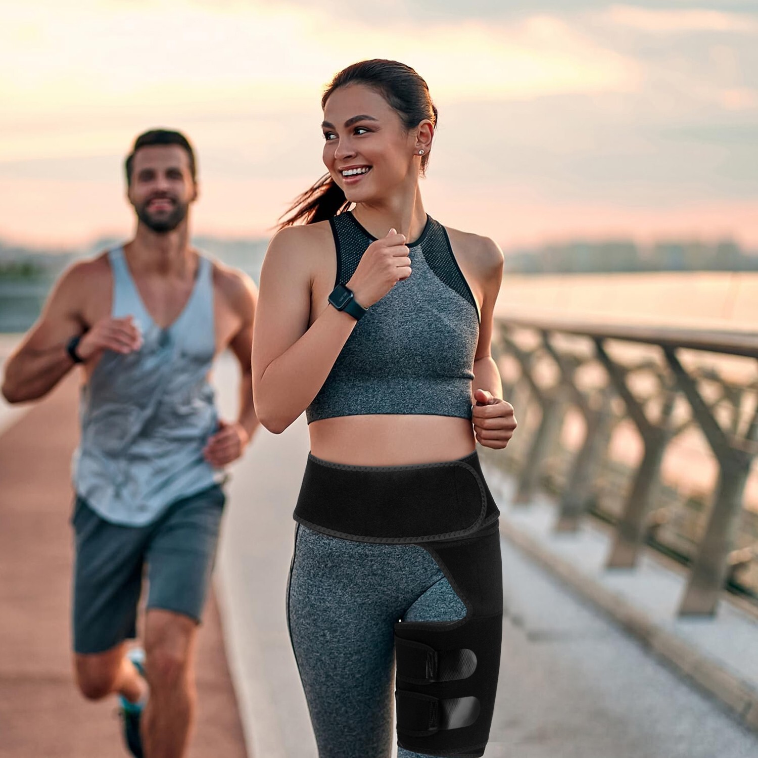Pain Relief Leg Hip Wrap Thigh Support Brace For Groin Hamstring Injury Sprains