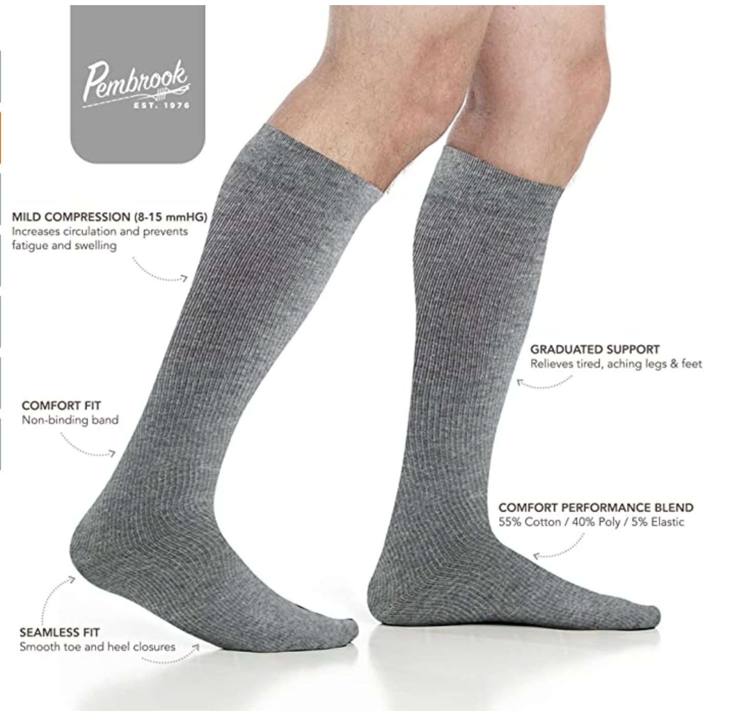 Men’s Compression Socks – Graduated Muscle Support, Relief and Recovery