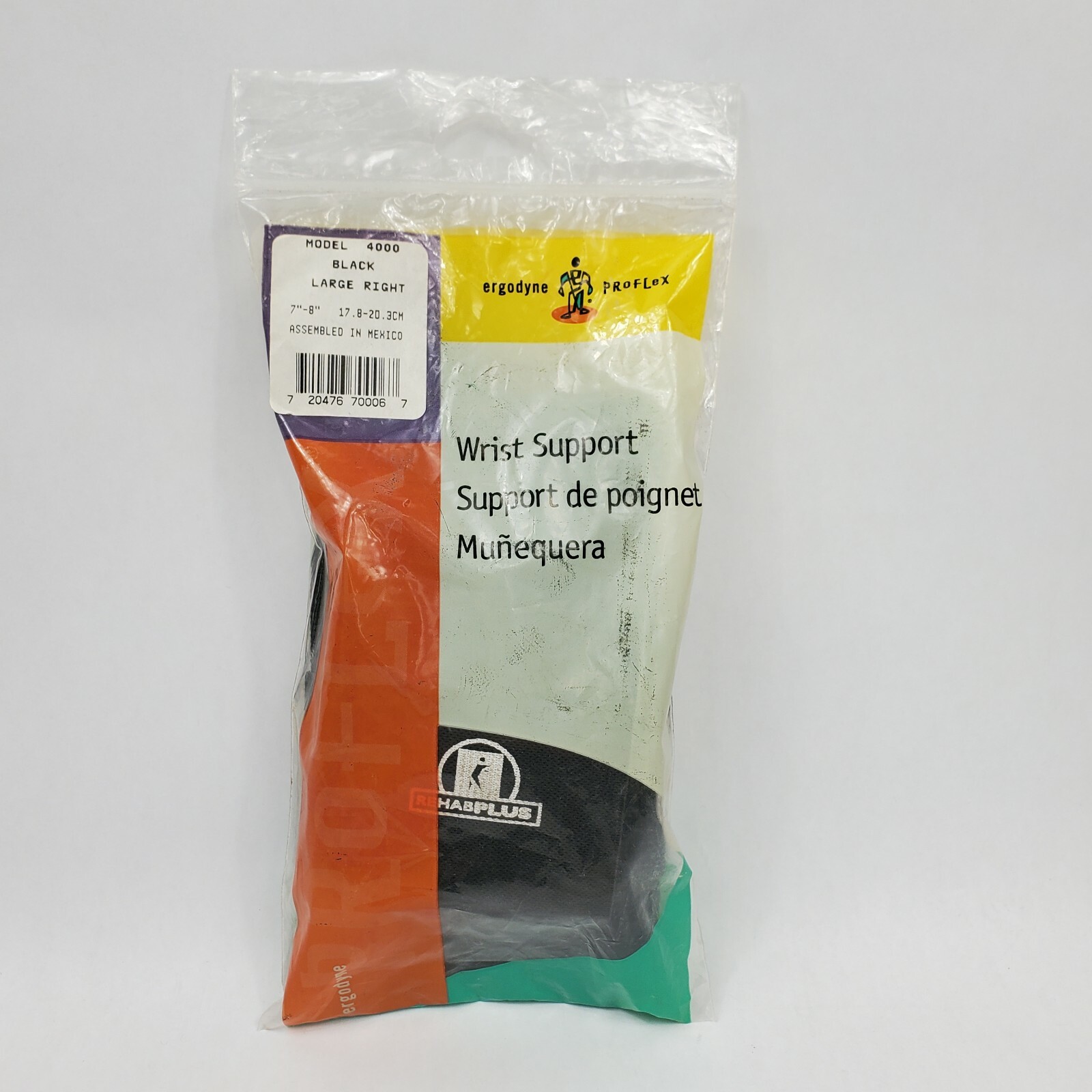PROFLEX BY ERGODYNE 4000 Wrist Support Right Hand Large Black 7″-8″ New