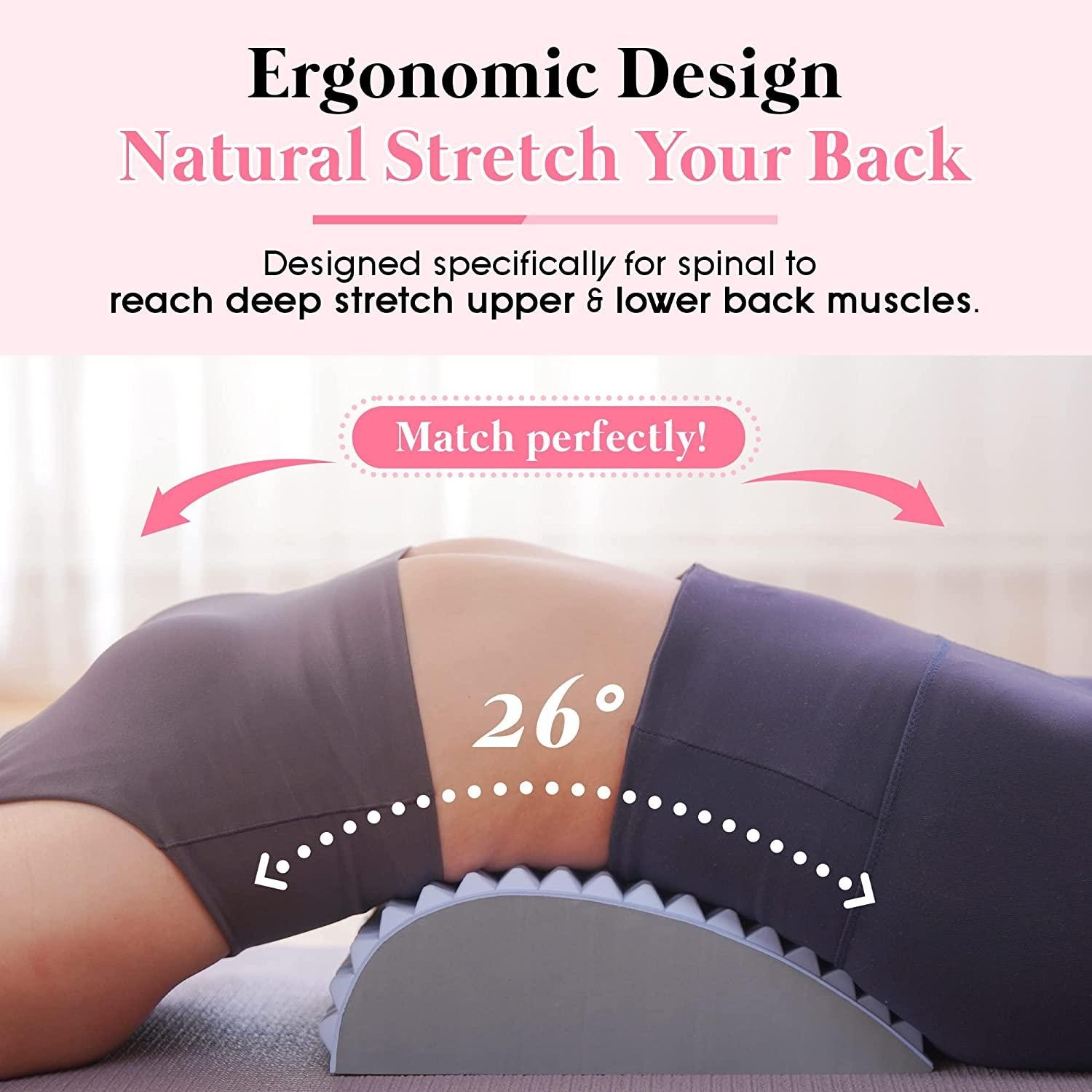 Back Stretcher Pillow Lower Back Pain Relief Lumbar Support Posture Corrector