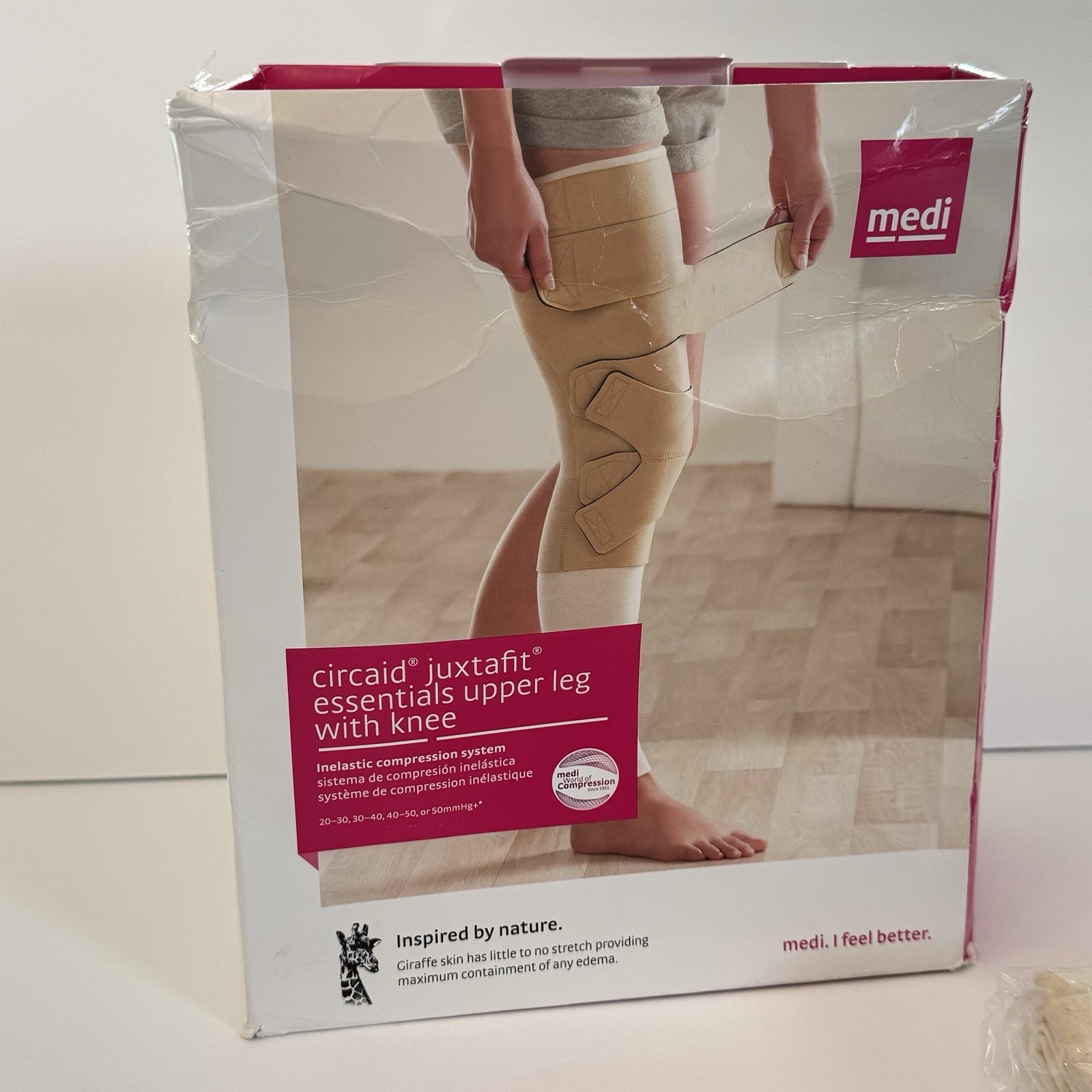 Medi Circaid Juxtafit Compression Wrap Upper Leg w/ Knee 45cm Short Left Medium