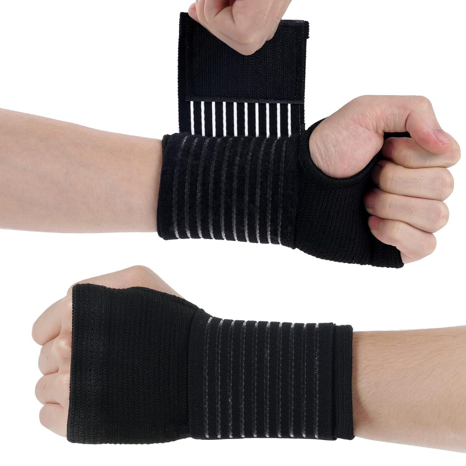 2 Pack Adjustable Wrist Brace – Pain Relief & Compression for Sports Use