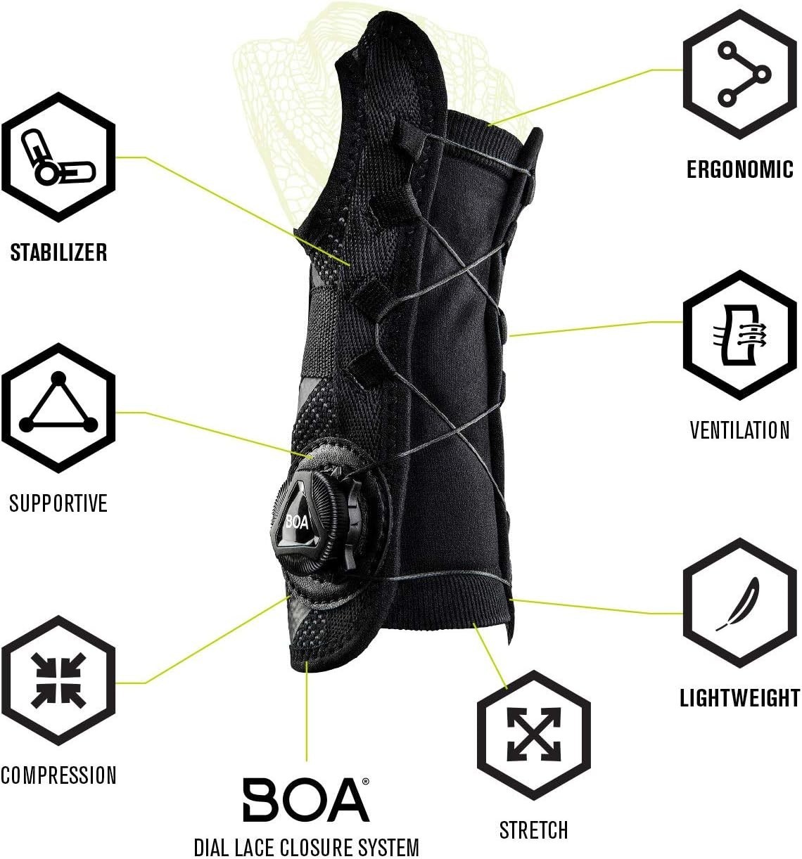 Bionic Reel Adjust Wrist Brace, Carpal Tunnel, Sprains, Tendonitis, Boa Fit S…