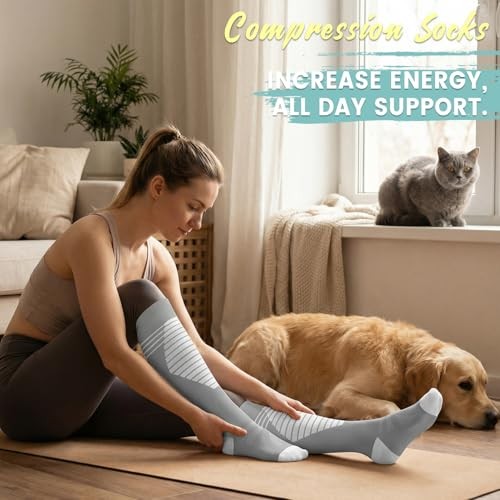 Copper Compression Socks 15-20 mmHg for Men Small-Medium A04- Multicoloured 03