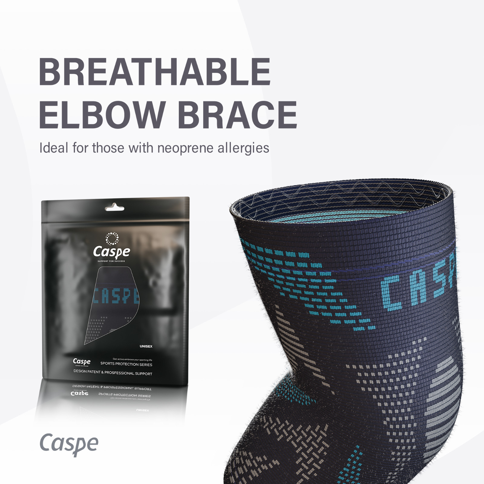 Caspe 2X Elbow Brace Compression Support Sleeve Arthritis Tendonitis Joint Pain