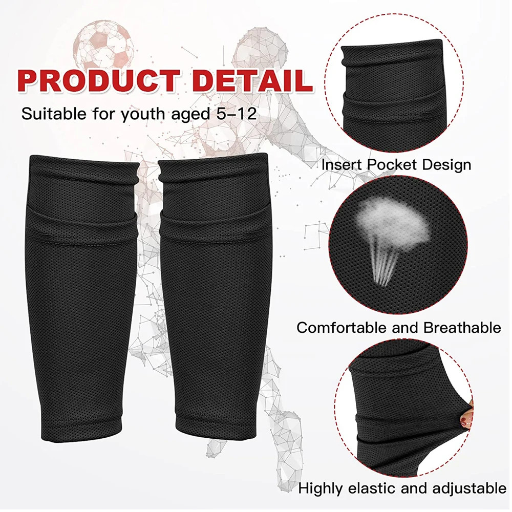 Soccer Shin Guards for Kids Youth,Shin Guard Sleeves for Boys and Girl for Footb