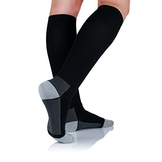 Knee High Compression Socks for Men & Women by AprilTex. Helps Blood Clots SMALL