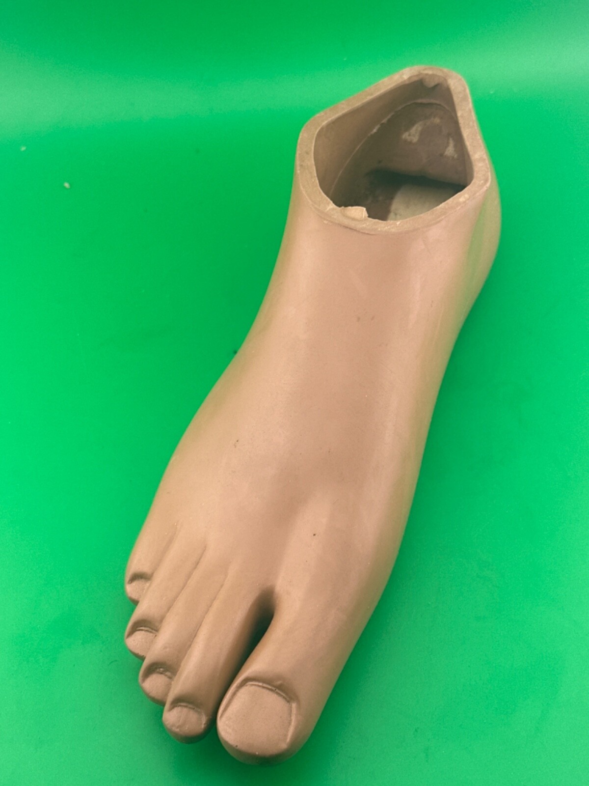 Prosthetic footshell foot shell, right, Blatchford avalon shell. Size 25. Brown