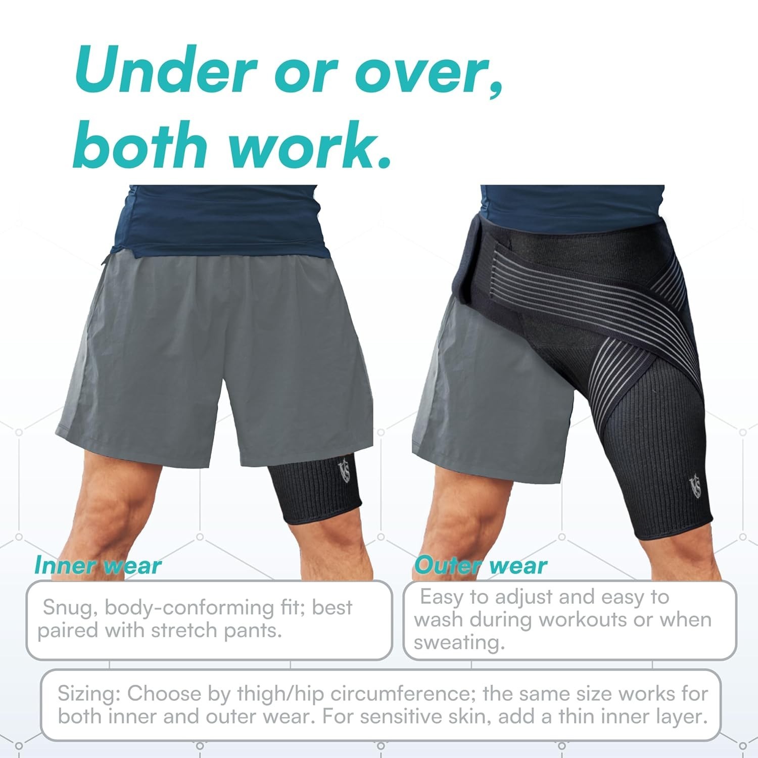 Vital Salveo Hip Brace Medium – -Dynamic Graphene PBM Recovery Support