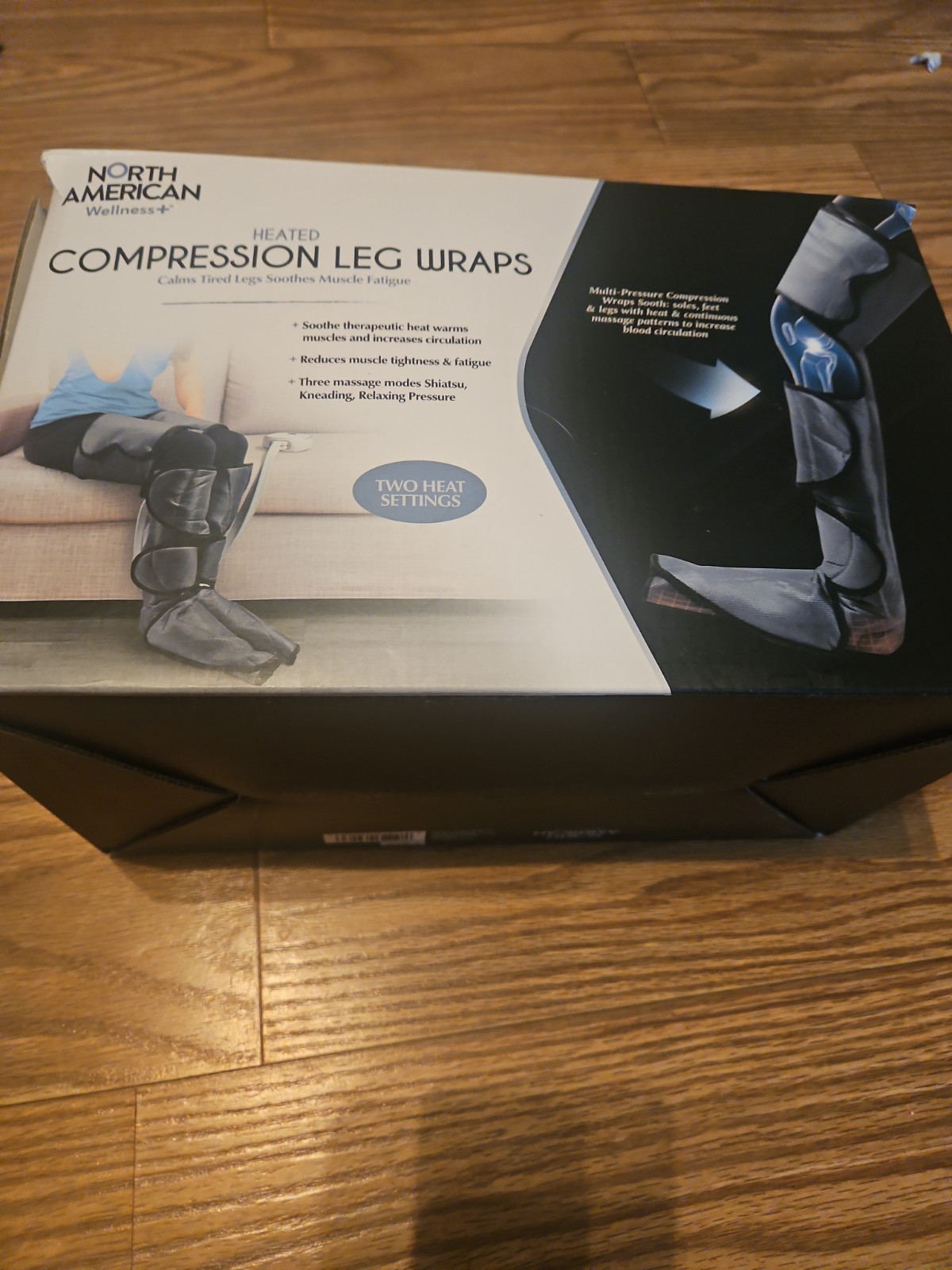 Heated Air Compression Leg Wraps w/ Handheld Control- North American Wellness